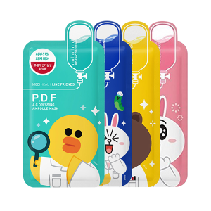 MEDIHEAL LINE FRIENDS SHEET MASK BUNDLE SET (INC. 4 MASKS)