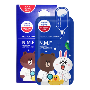 MEDIHEAL N.M.F AQUARING AMPOULE MASK – 10PC (LINE FRIENDS EDITION)