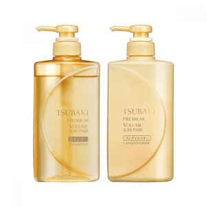 Shiseido – Tsubaki Premium Volume & Repair Hair Shampoo & Conditioner Set – 1set (490ml+490ml)